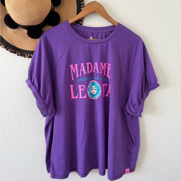 Disney Parks Haunted Mansion Madame Leota Purple Graphic Tee Glow In The Dark 2X - Picture 1 of 8